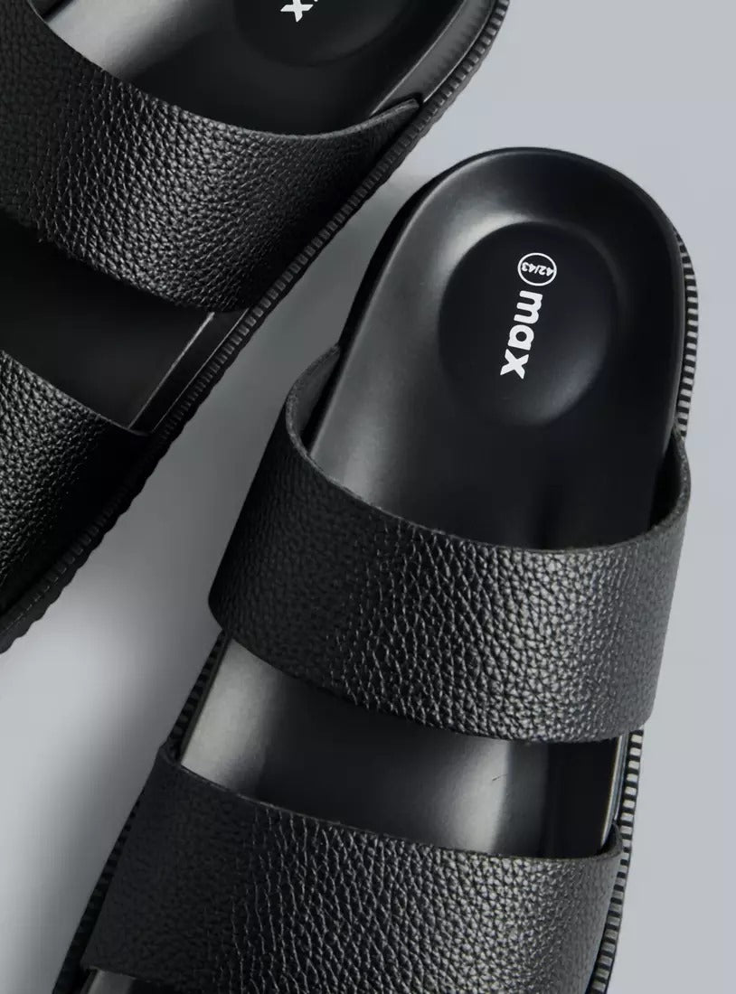 Max Double Strap Sandals Black