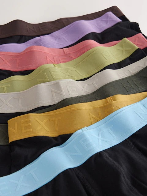 Multi color Textured Waistband Hipsters Boxers 8 Pack