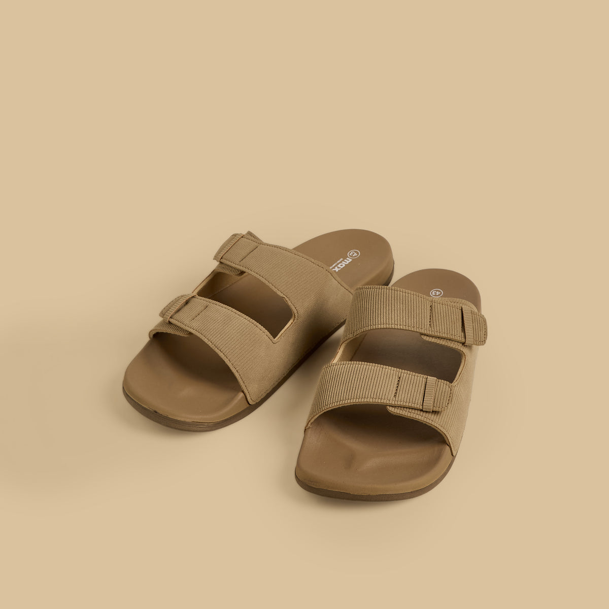 Max Double Strap Slip-On Sandals Brown for Men - image 1