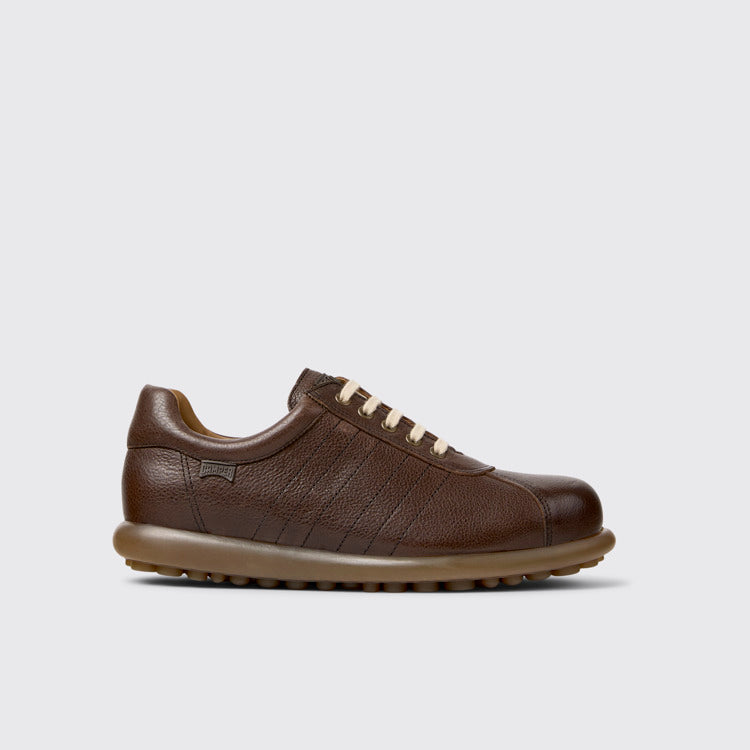 Side view of Pelotas Brown Leather Shoes for Men.