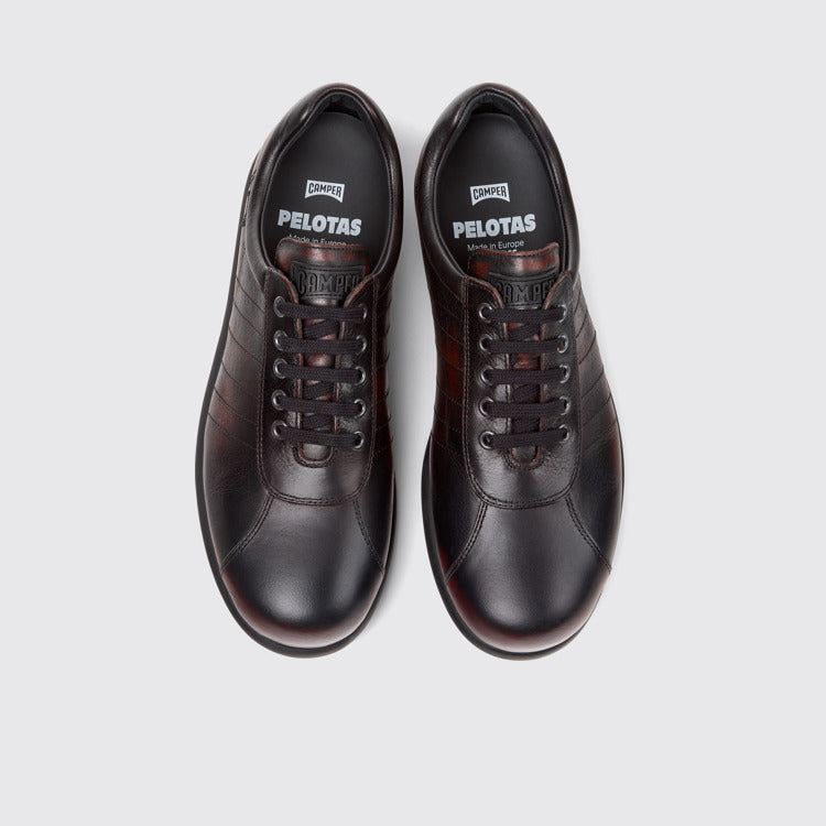 Overhead view of Pelotas Multicolor Leather Shoes for Men.