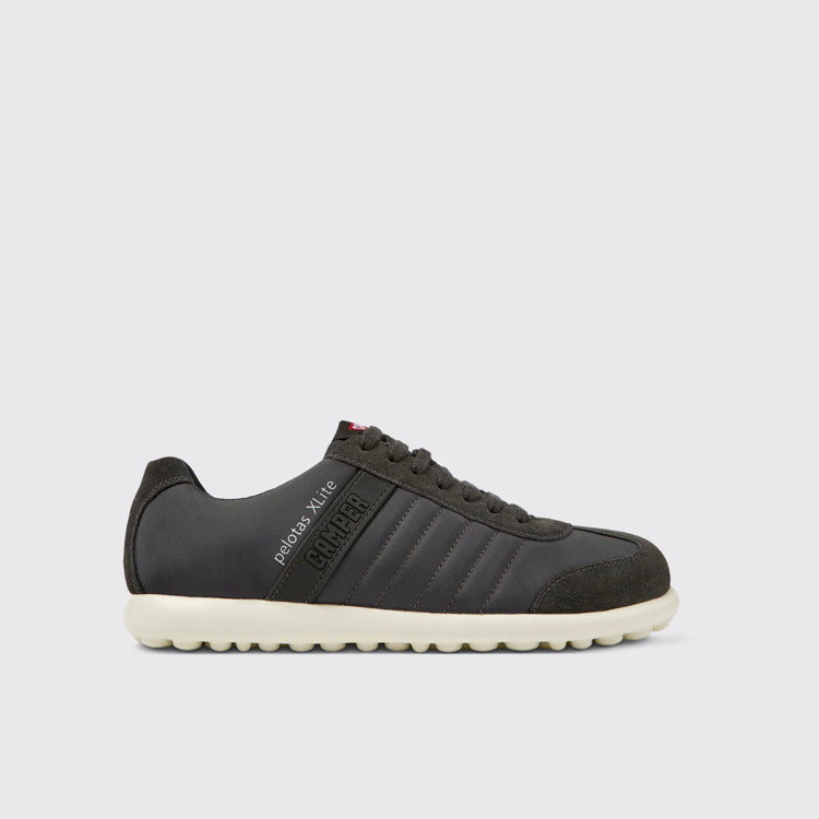 Side view of Pelotas XLite Gray Textile/Nubuck Oxford Sneaker for Men