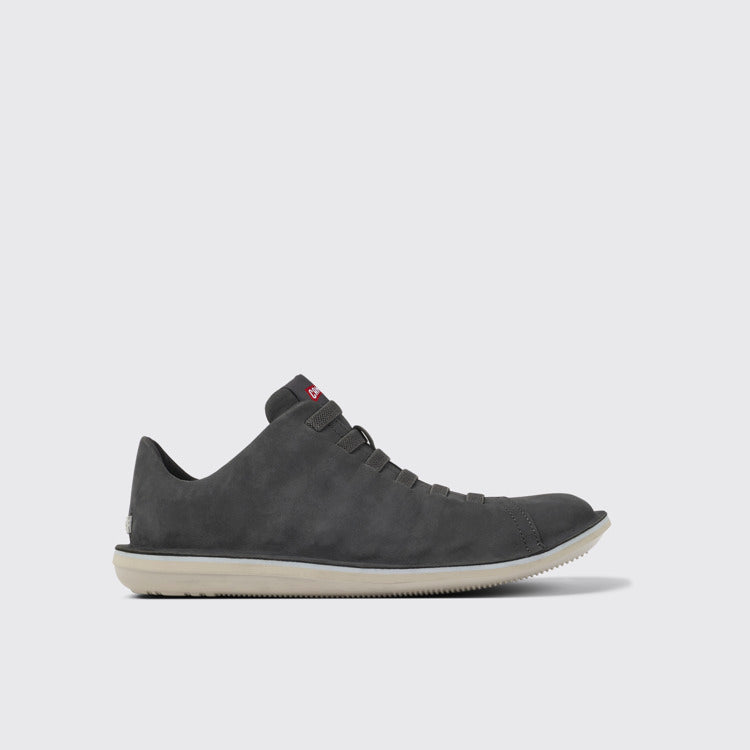 Side view of Beetle Gray Nubuck Low Sneaker for Men