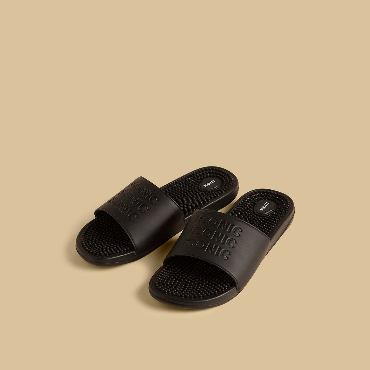 Max Embossed Slides Black for Men - image 1
