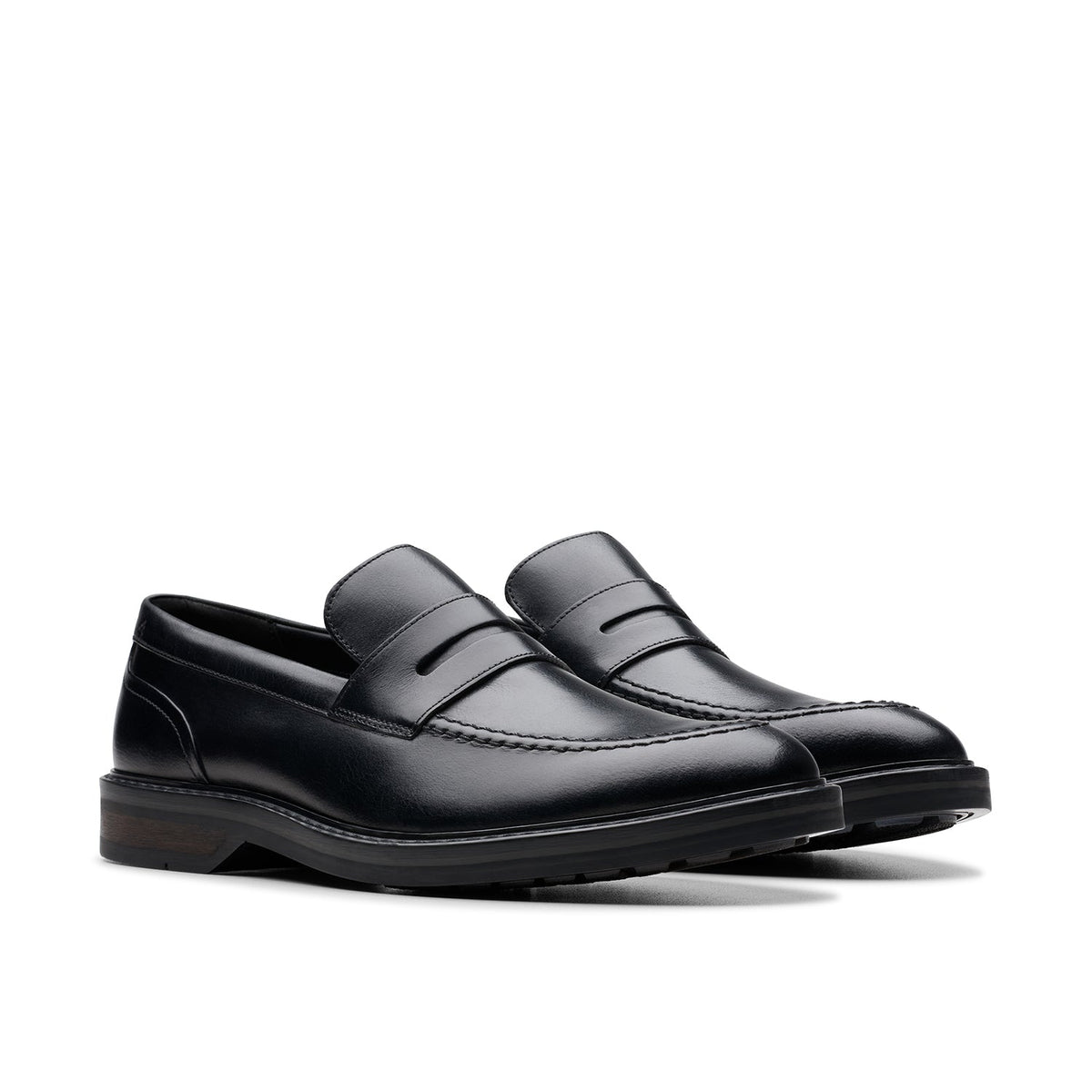 Clarks Men's Aldwin Step - Black Leather