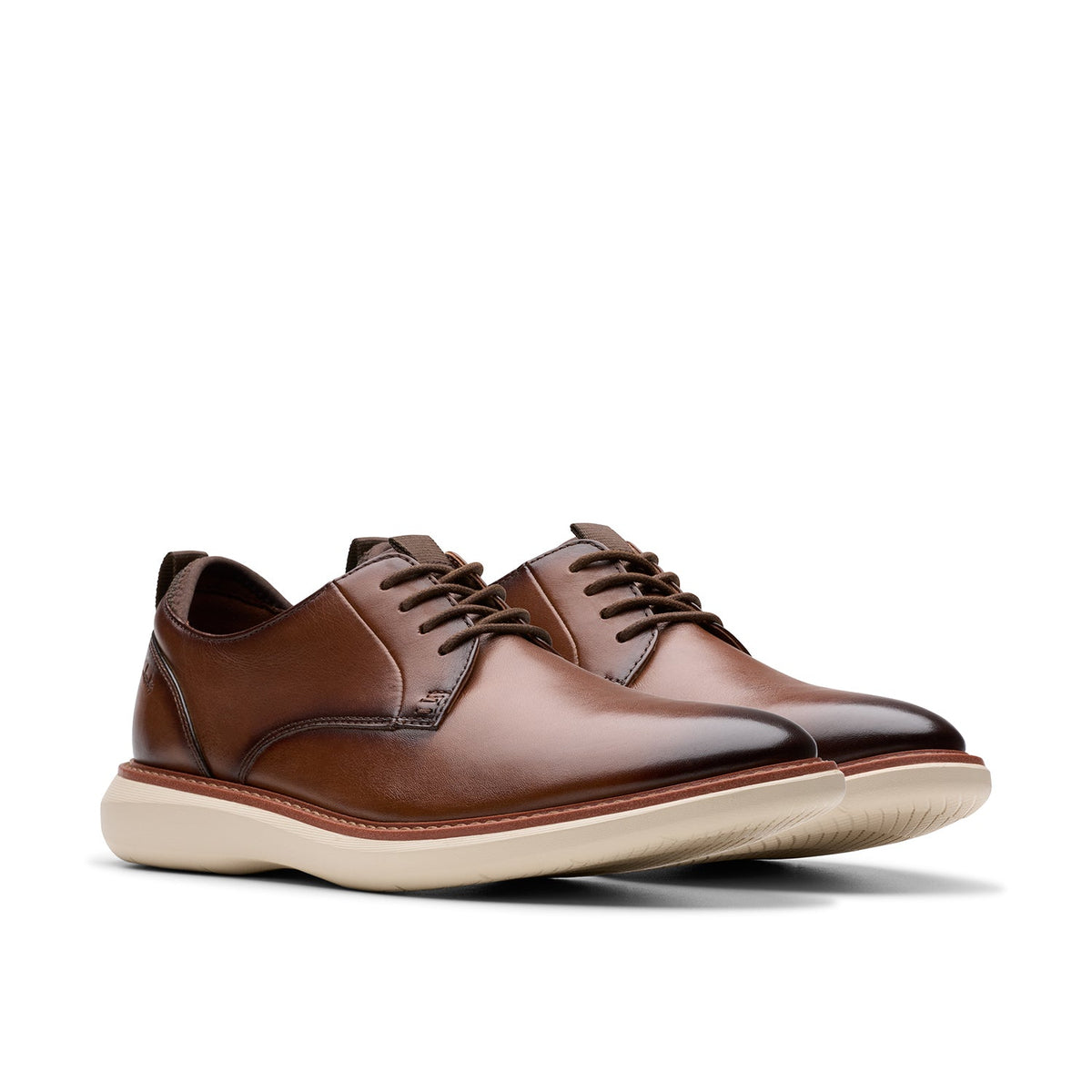 Clarks Men's Brantin Plain - Dark Tan Leather