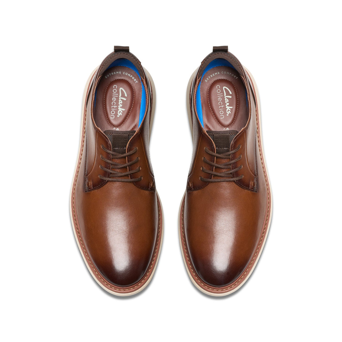 Clarks Men's Brantin Plain - Dark Tan Leather