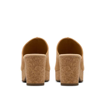 Clarks Nerisa Vine Tan Nubuck Cork Wedge Sandals - Ultimate Comfort