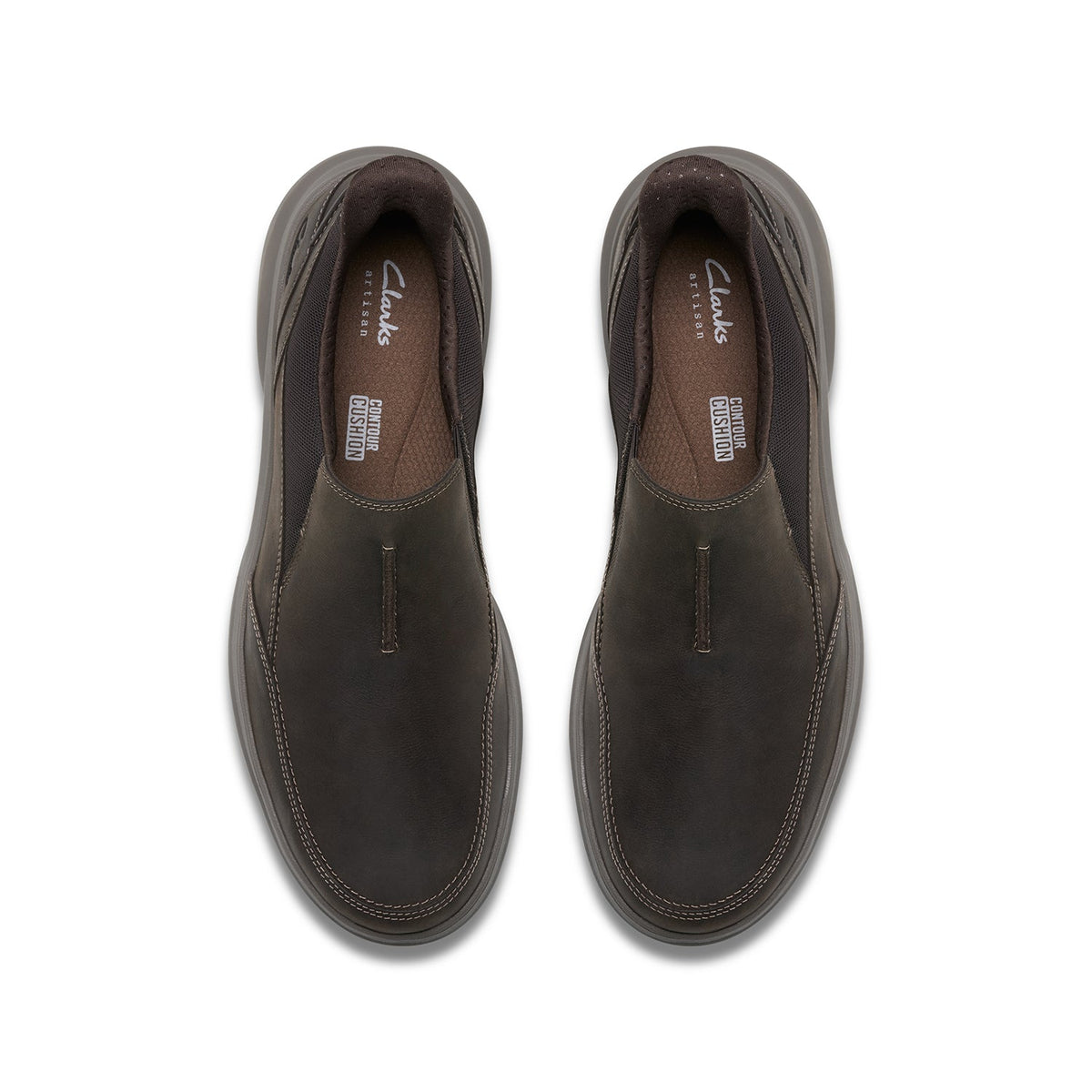 Clarks Men's Mullan Step - Dark Brown Leather