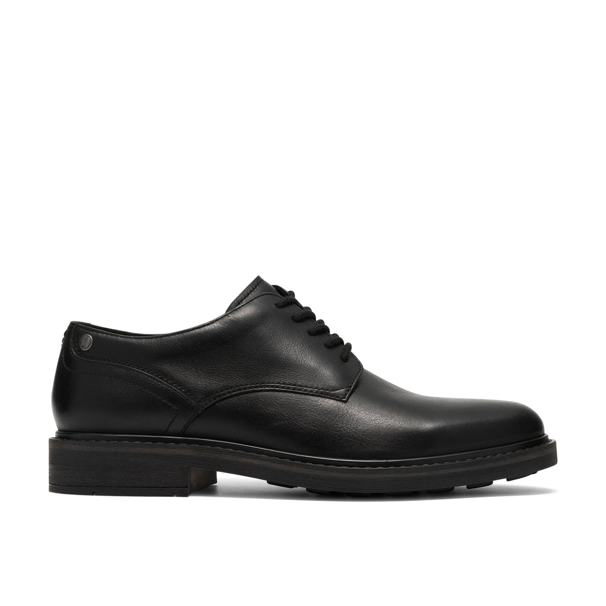 Clarks Newford Lace Men's Derby Shoes - Black Leather