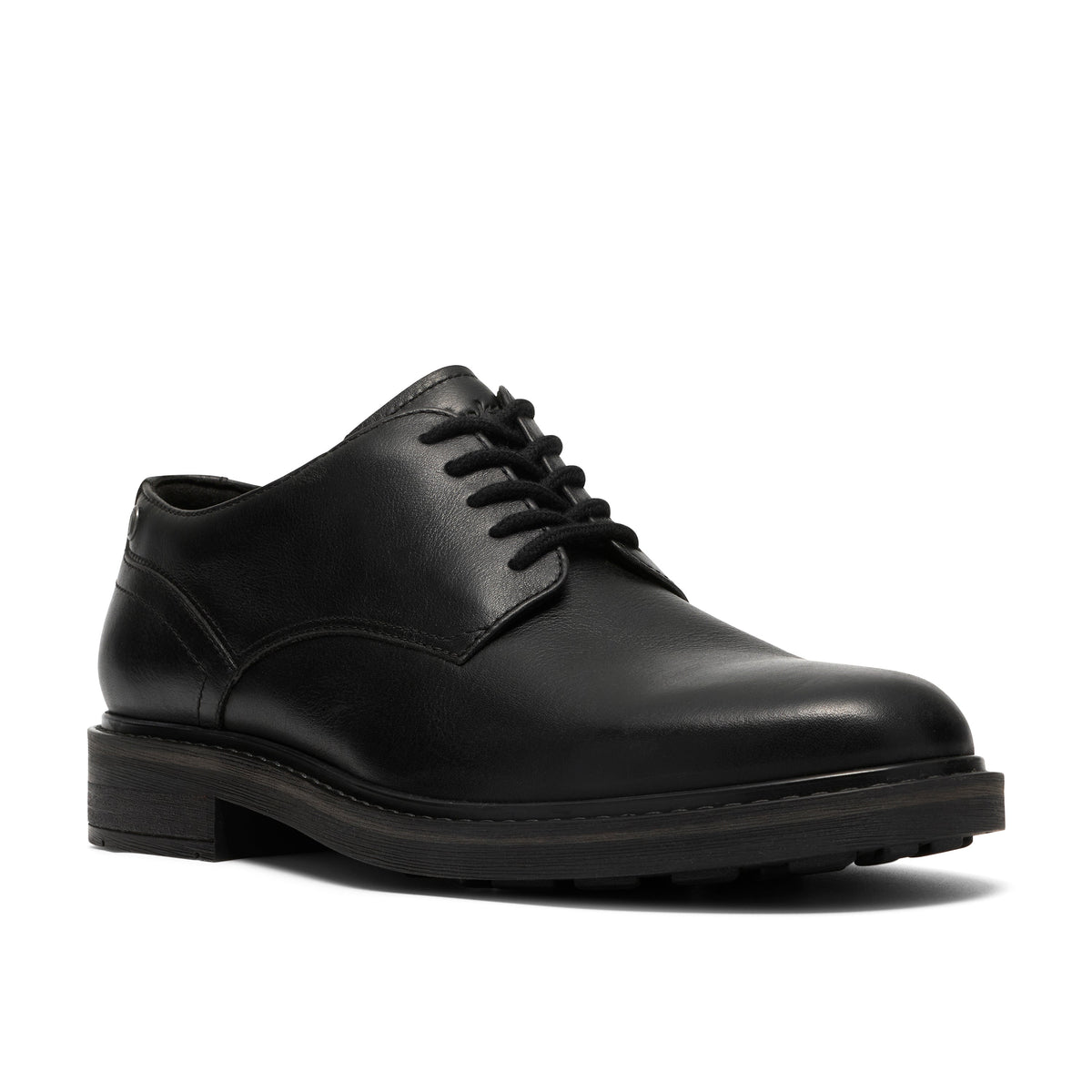 Clarks Newford Lace Men's Derby Shoes - Black Leather