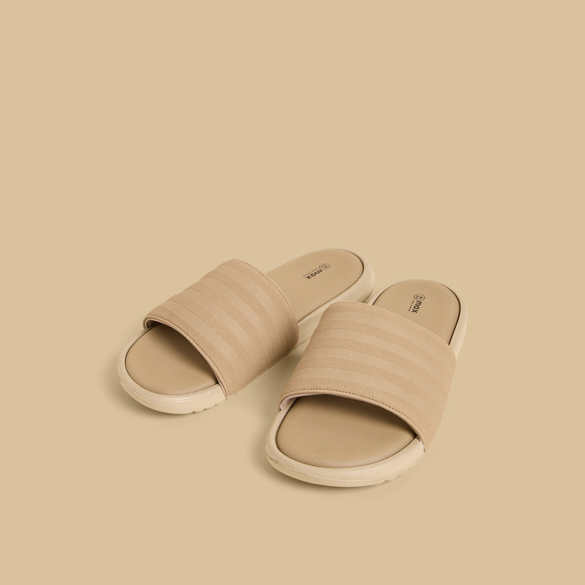 Max Striped Comfort Slides Cream for Men - image 1