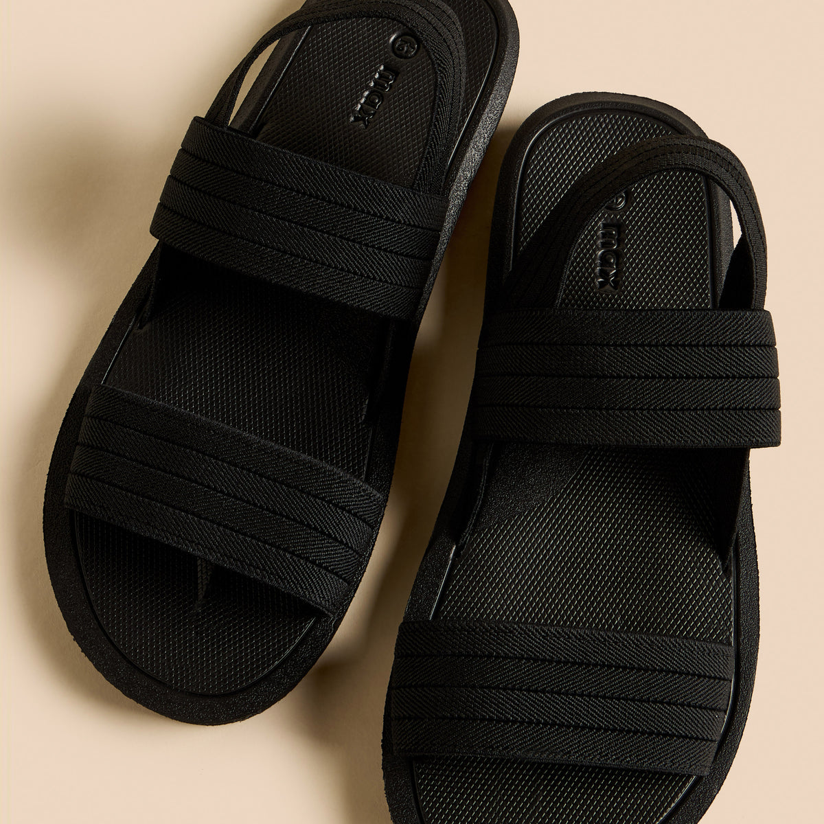 Max Textured Sandals with Slingback Closure Black for Men - image 3