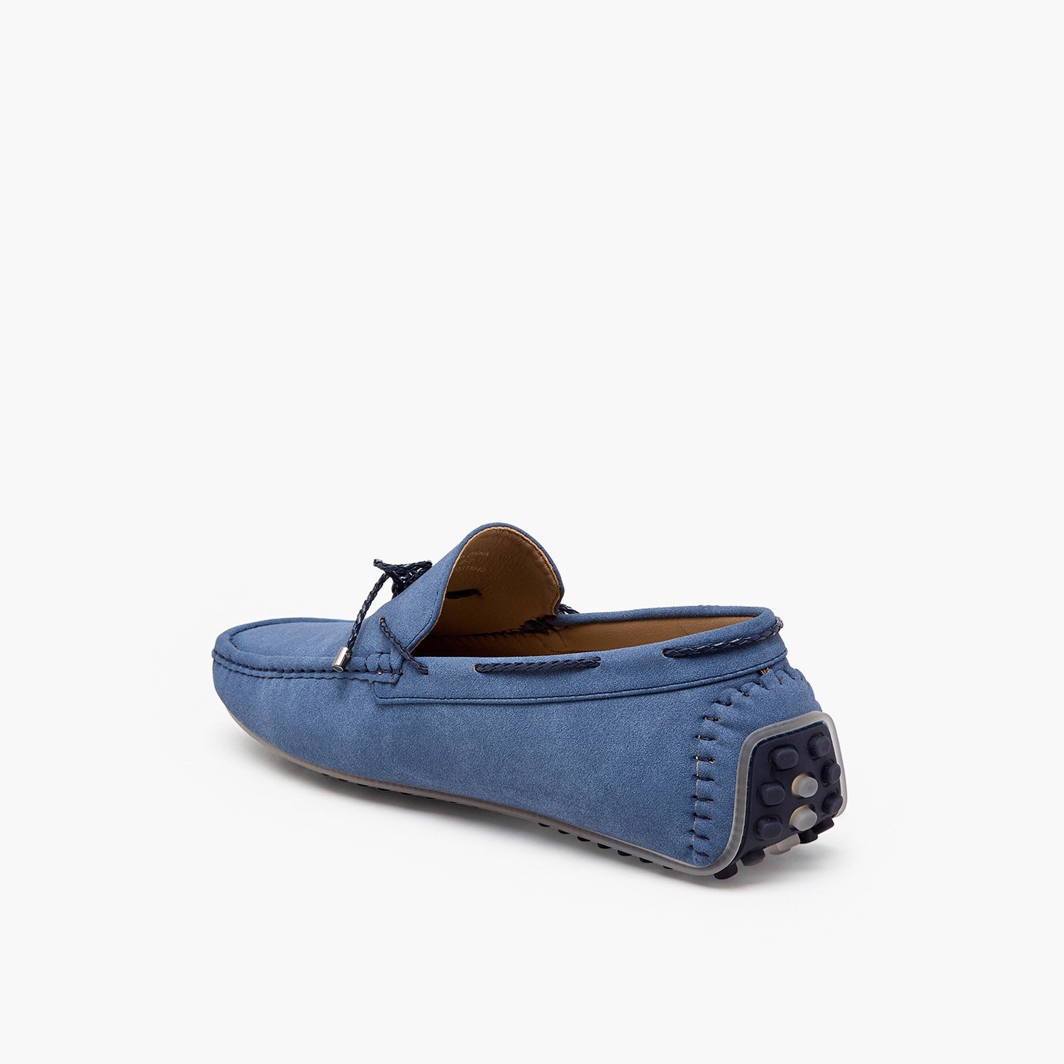 Renzo Rugatti Men Casual Suede Leather Loafers Navy