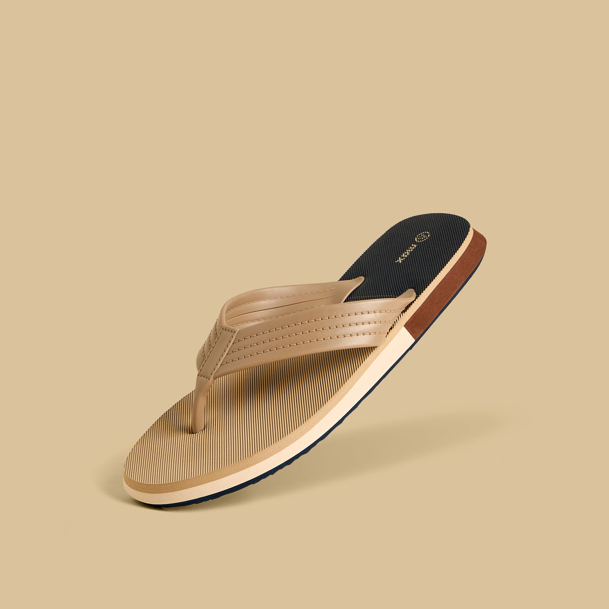 Max Textured Flip Flops Brown for Men - image 2
