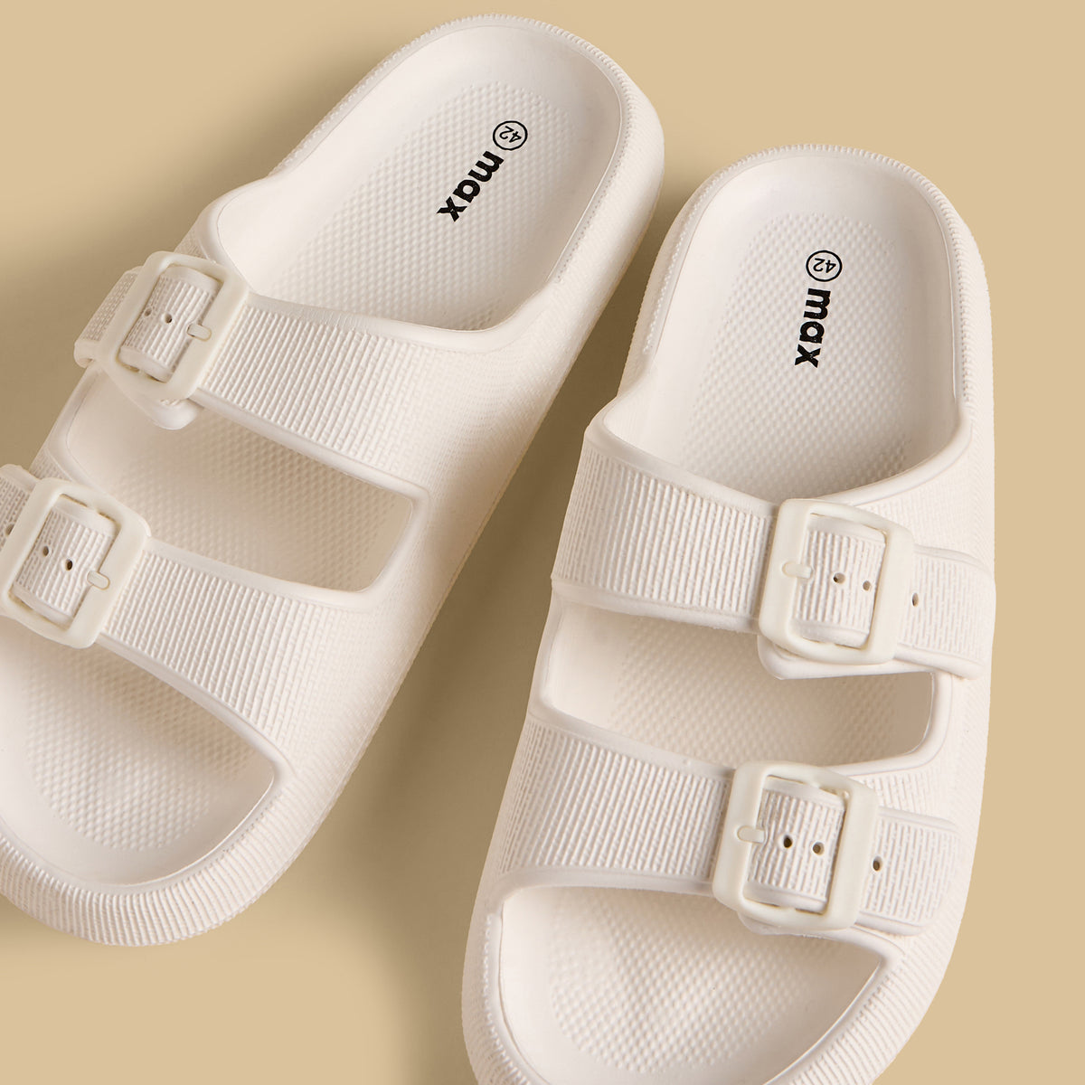 Max Buckle Accent Volume Slides White for Men - image 3