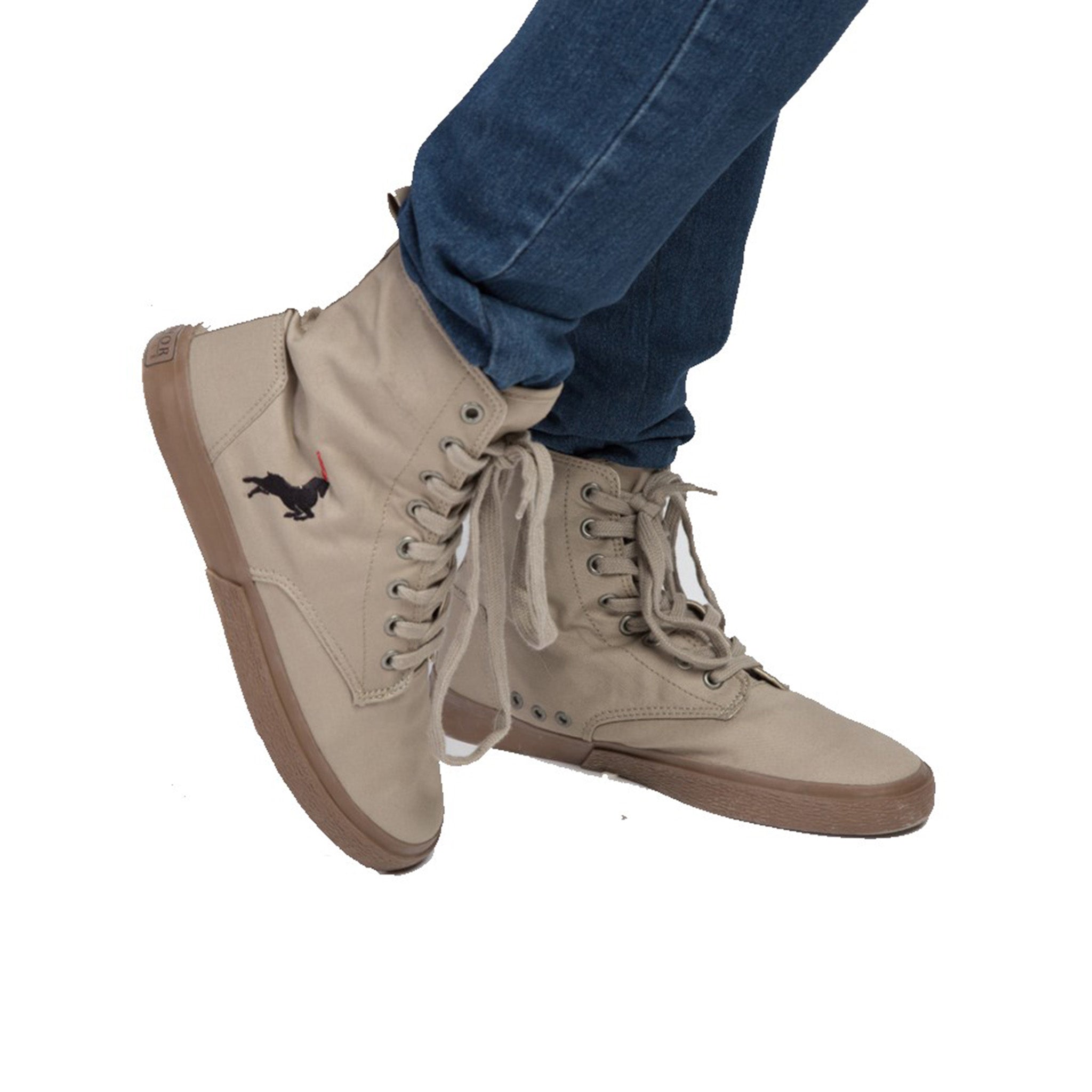 High Cut Performance Sneaker - Sand - Jango Mall