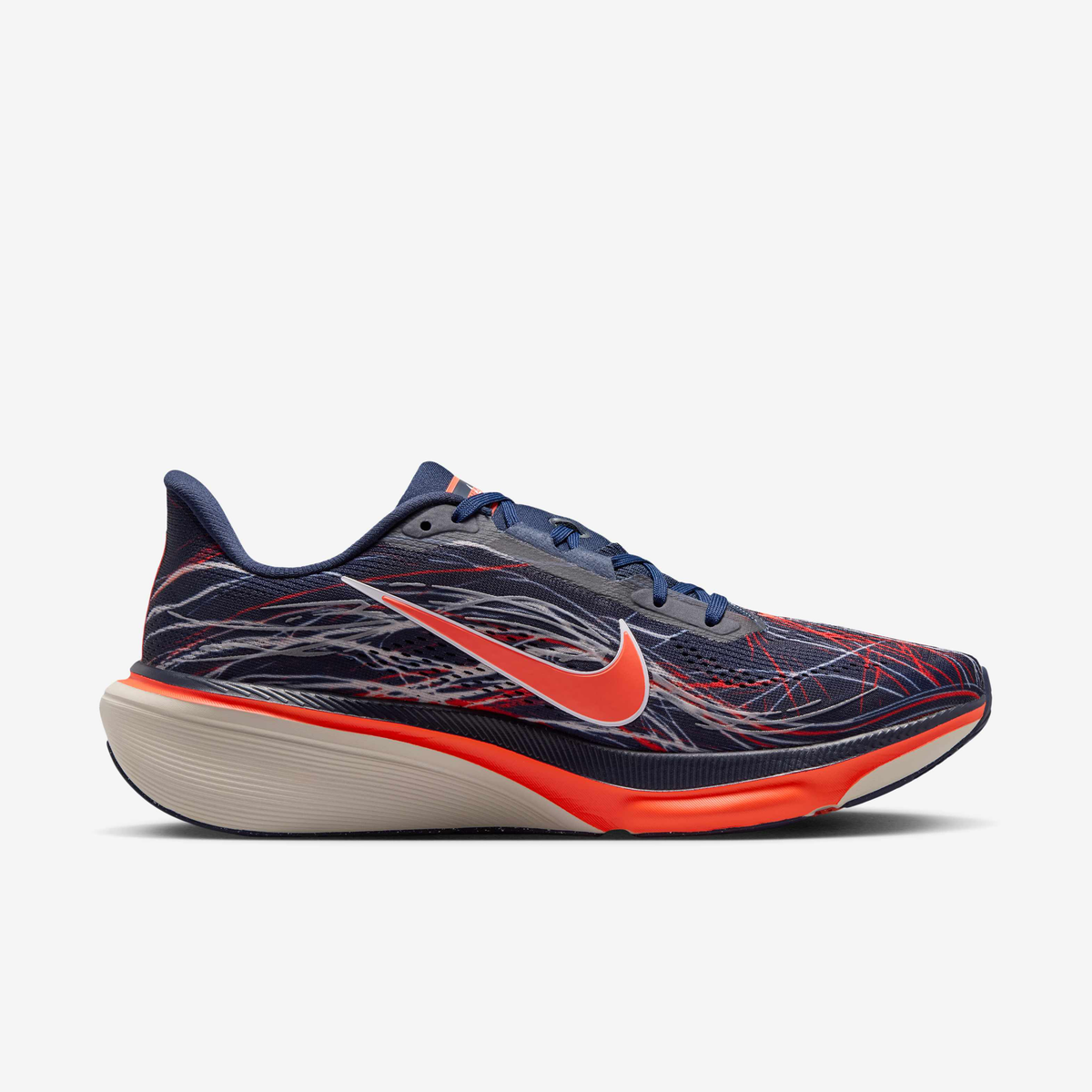 Nike Pegasus 42 - Obsidian/Light Bone/Bright Crimson/Dynamic Yellow