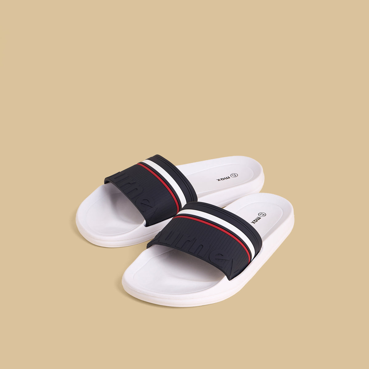 Max Embossed Slides White for Men - image 1