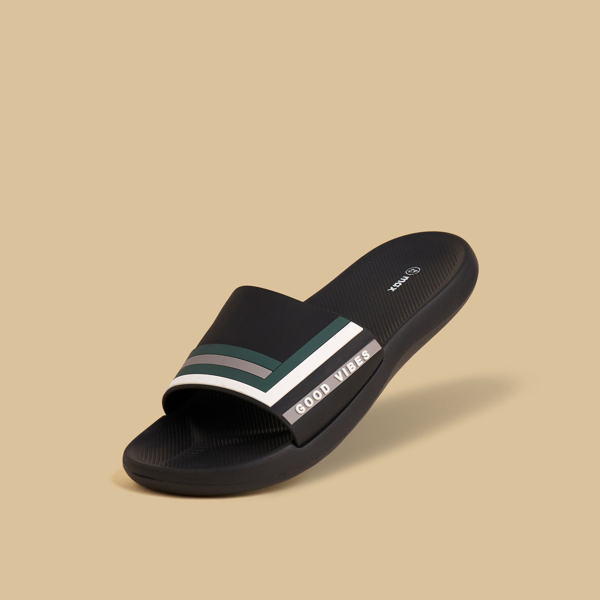 Max Slogan Applique Slides Black for Men - image 2