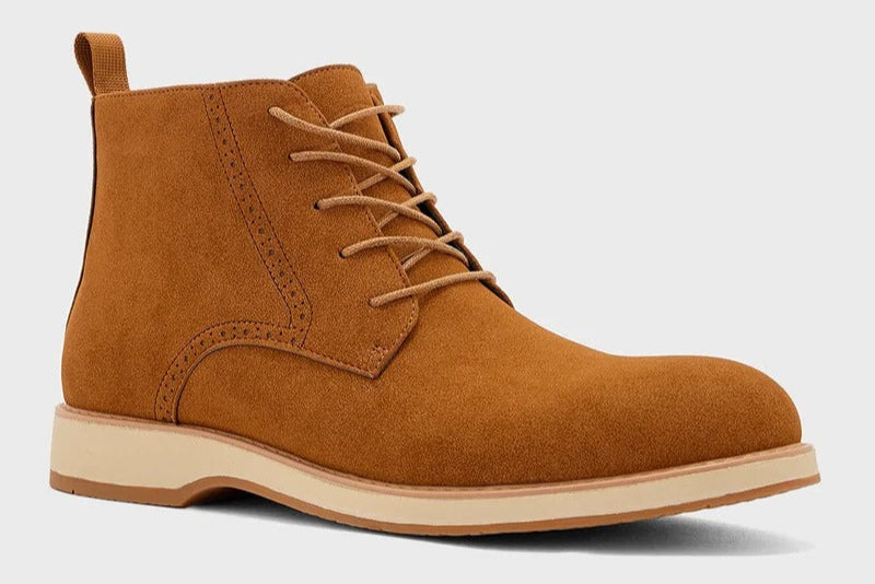 Robert Wood Smart Suede Lace Up Boots For Men