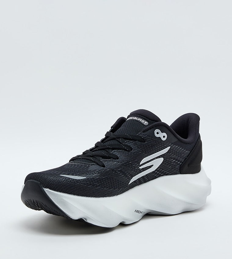 AERO BURST GO RUN MAX ROAD 7 Lace-Up Shoes - Black