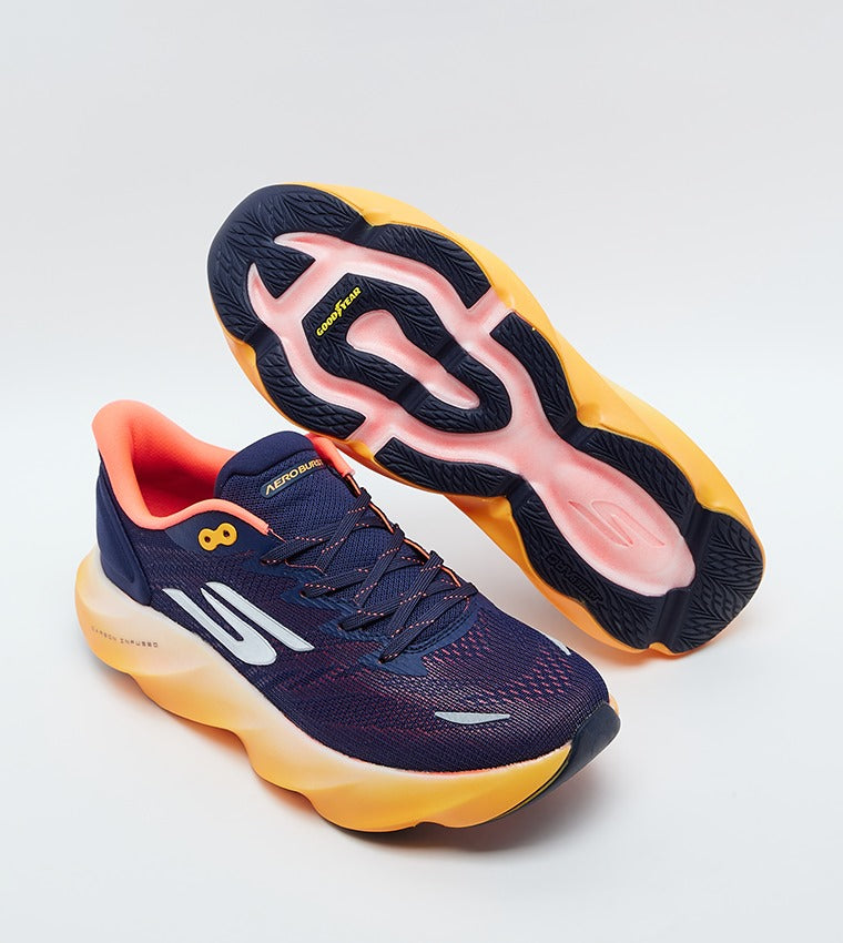 AERO BURST GO RUN MAX ROAD 7 Lace-Up Shoes - Navy