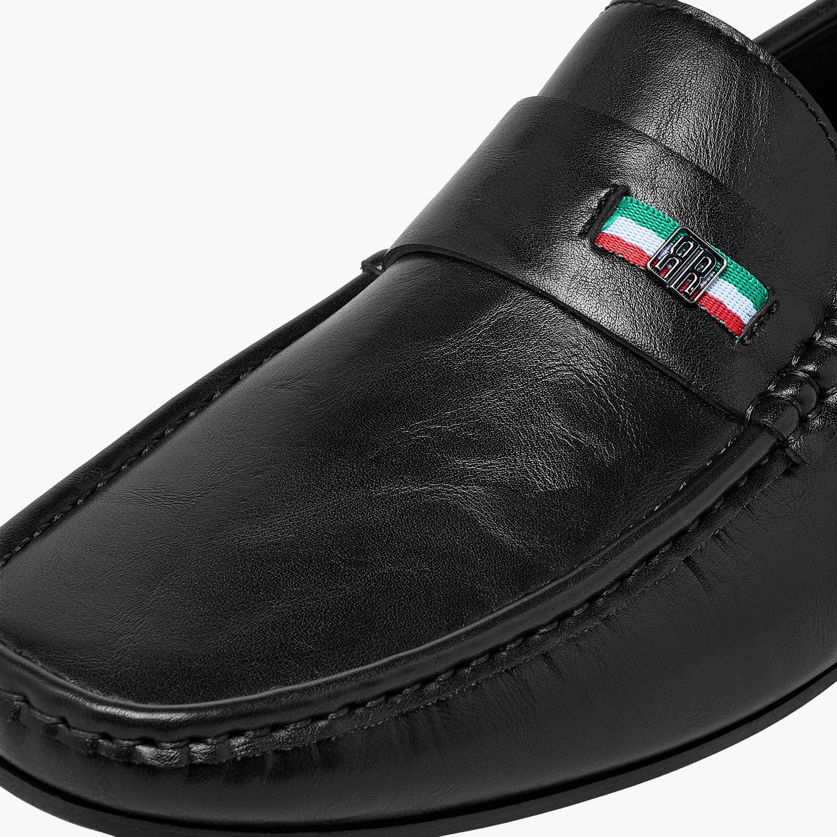 Renzo Ruganni Black Men Slip-On Loafers