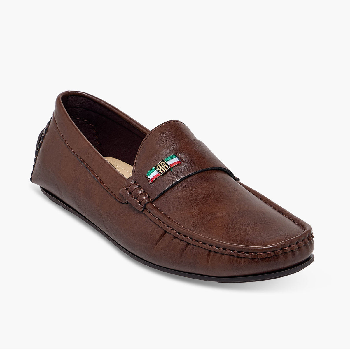 Renzo Ruganni Brown Men Slip-On Loafers