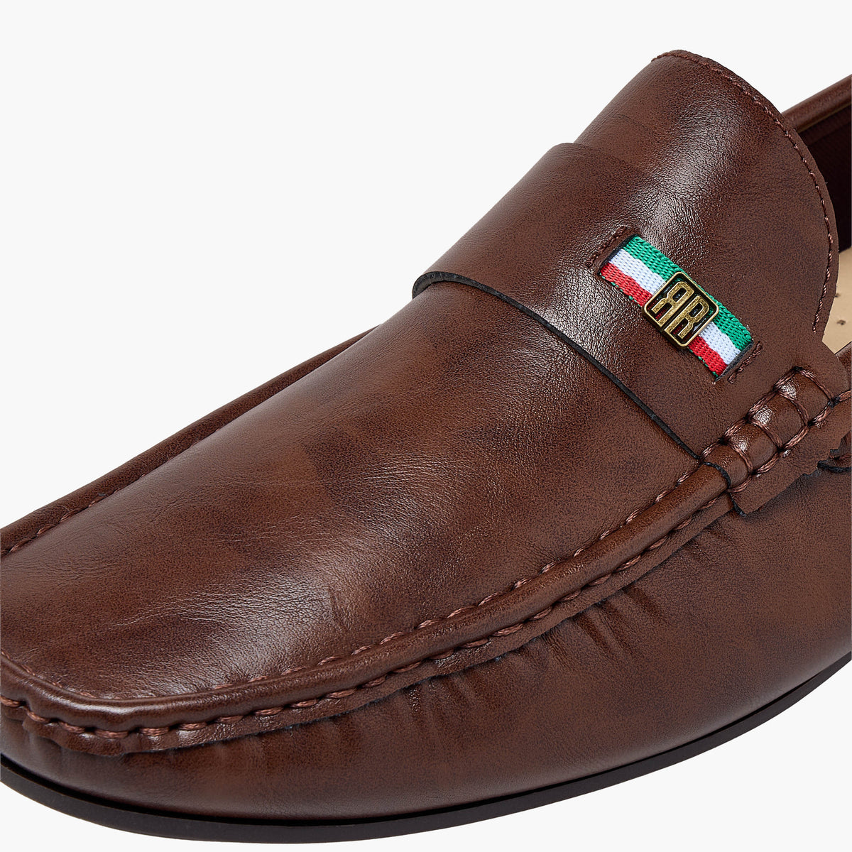 Renzo Ruganni Brown Men Slip-On Loafers