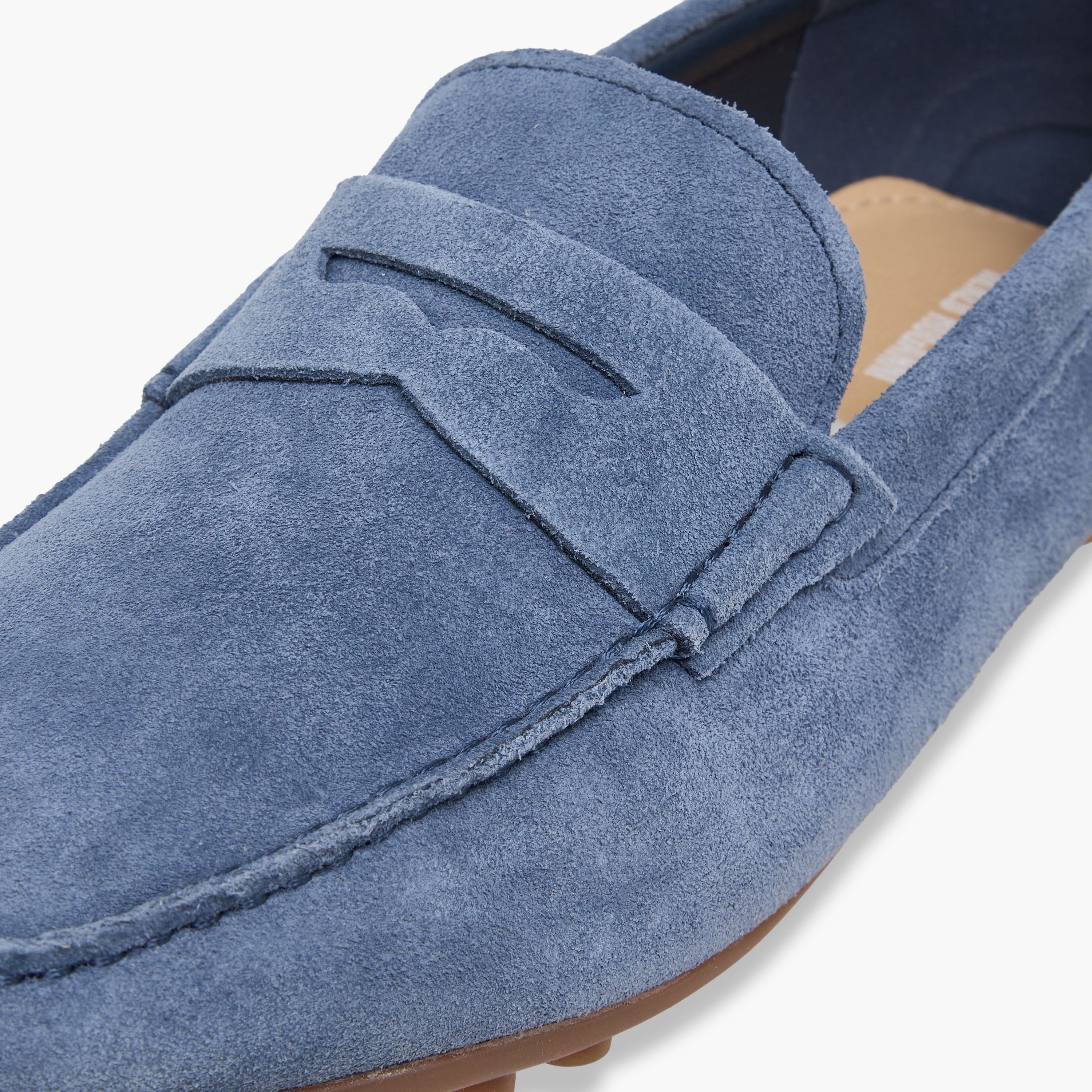 Renzo Ruganni Men Leather Moccasins Blue