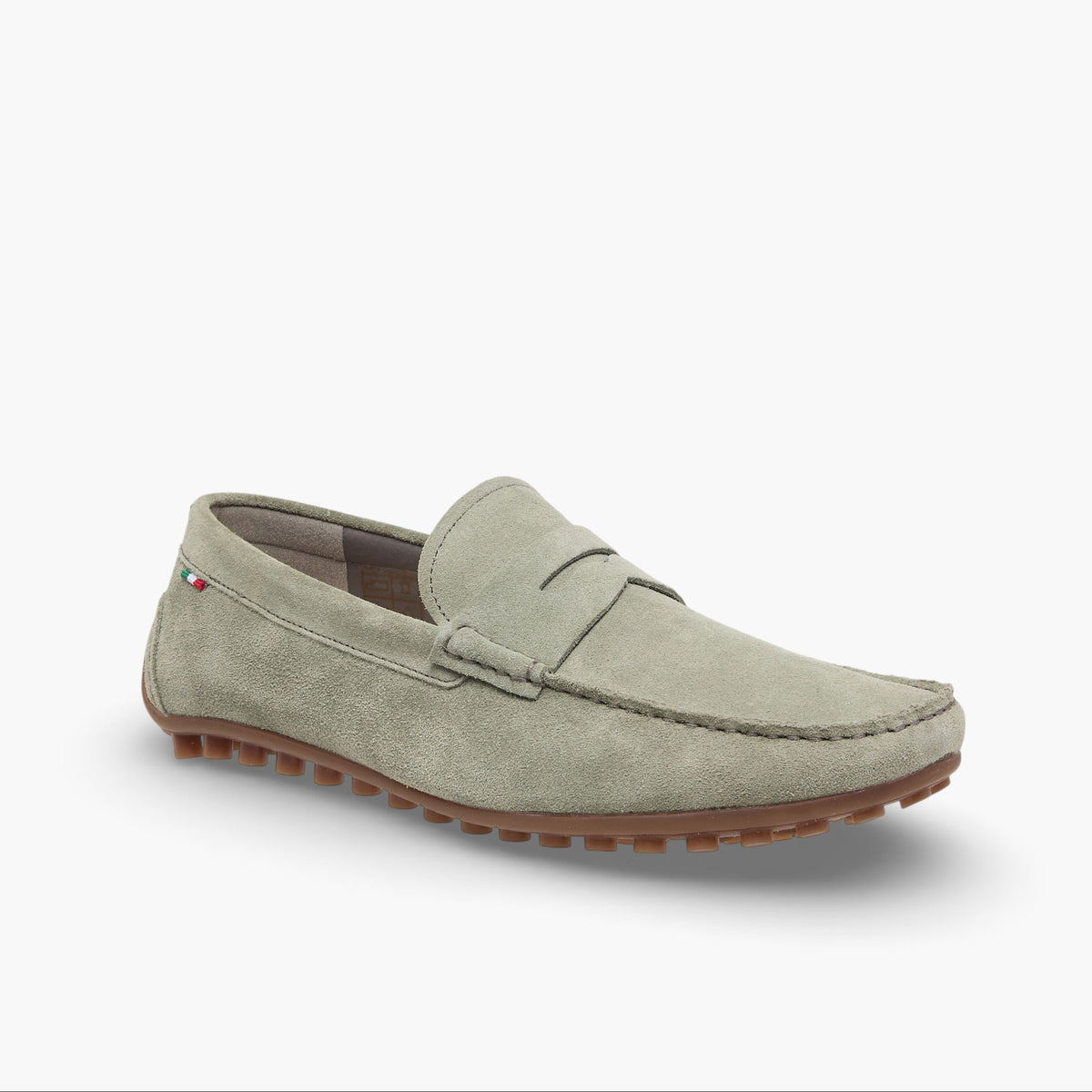 Renzo Ruganni Men Leather Moccasins Green