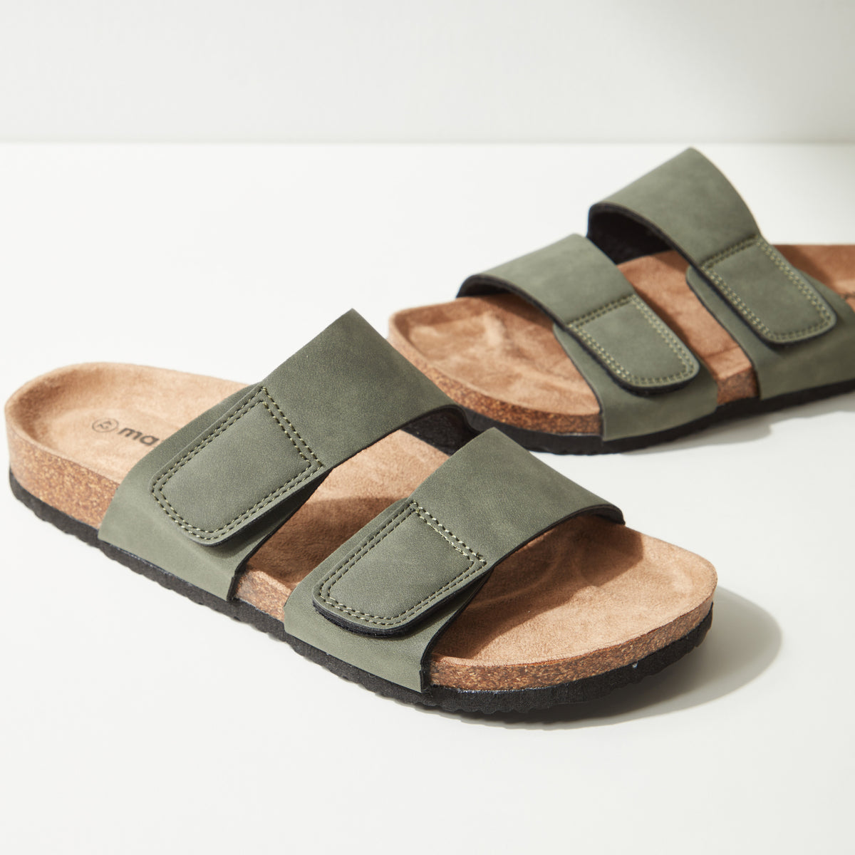 Max Hook and Loop Cork Sandals Green for Men - image 3