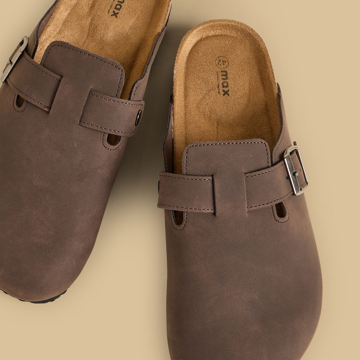 Max Buckle Detail Closed Toe Sandals Brown for Men - image 3