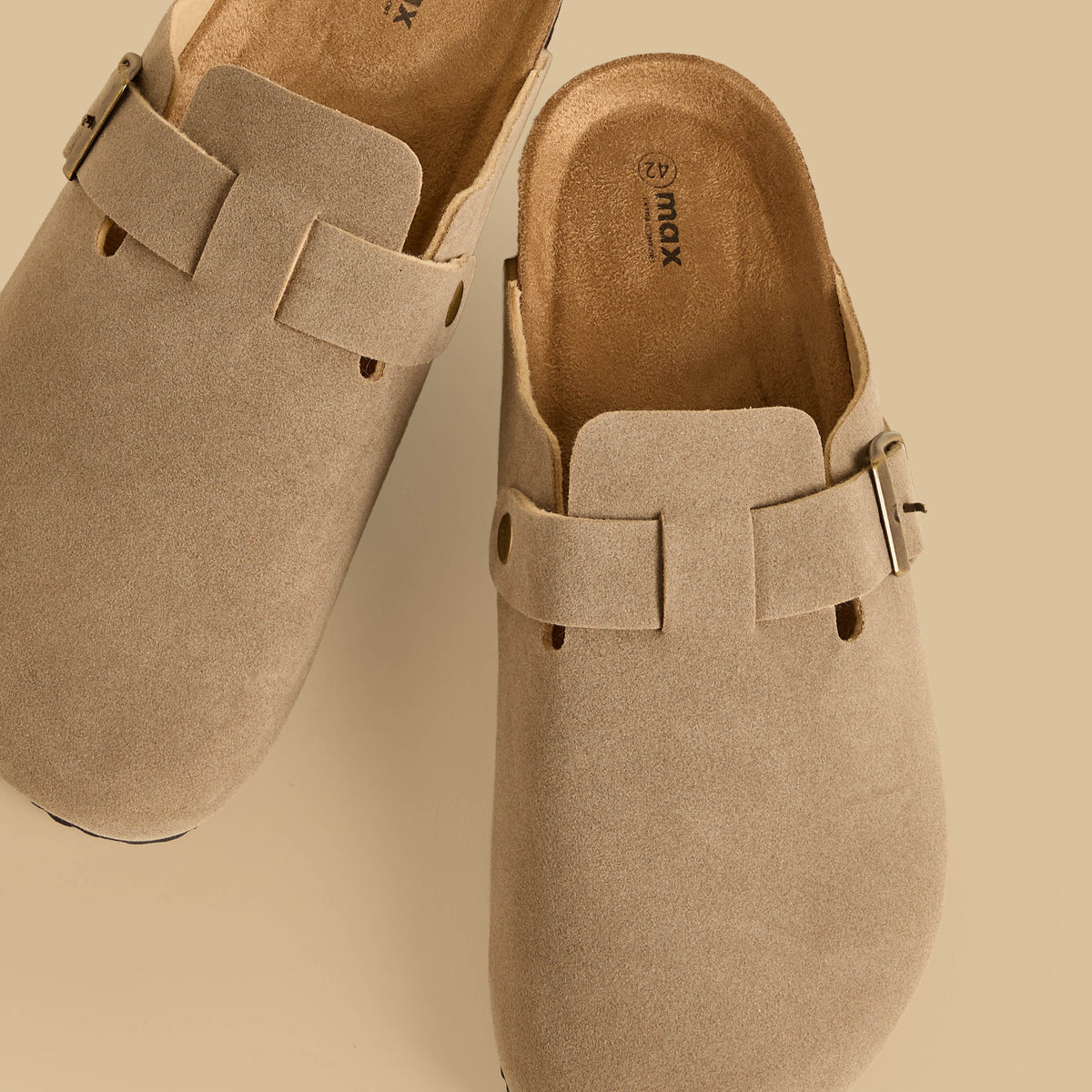 Max Suede Slip-On Clogs Cream for Men - image 3