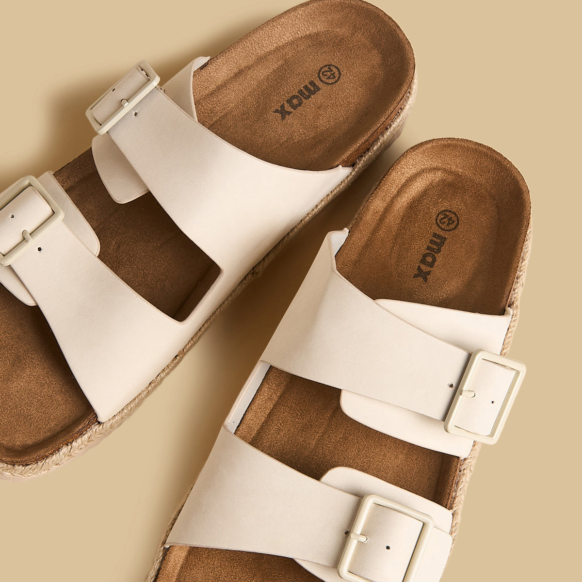 Max Buckle Accent Jute Sandals Cream for Men - image 3
