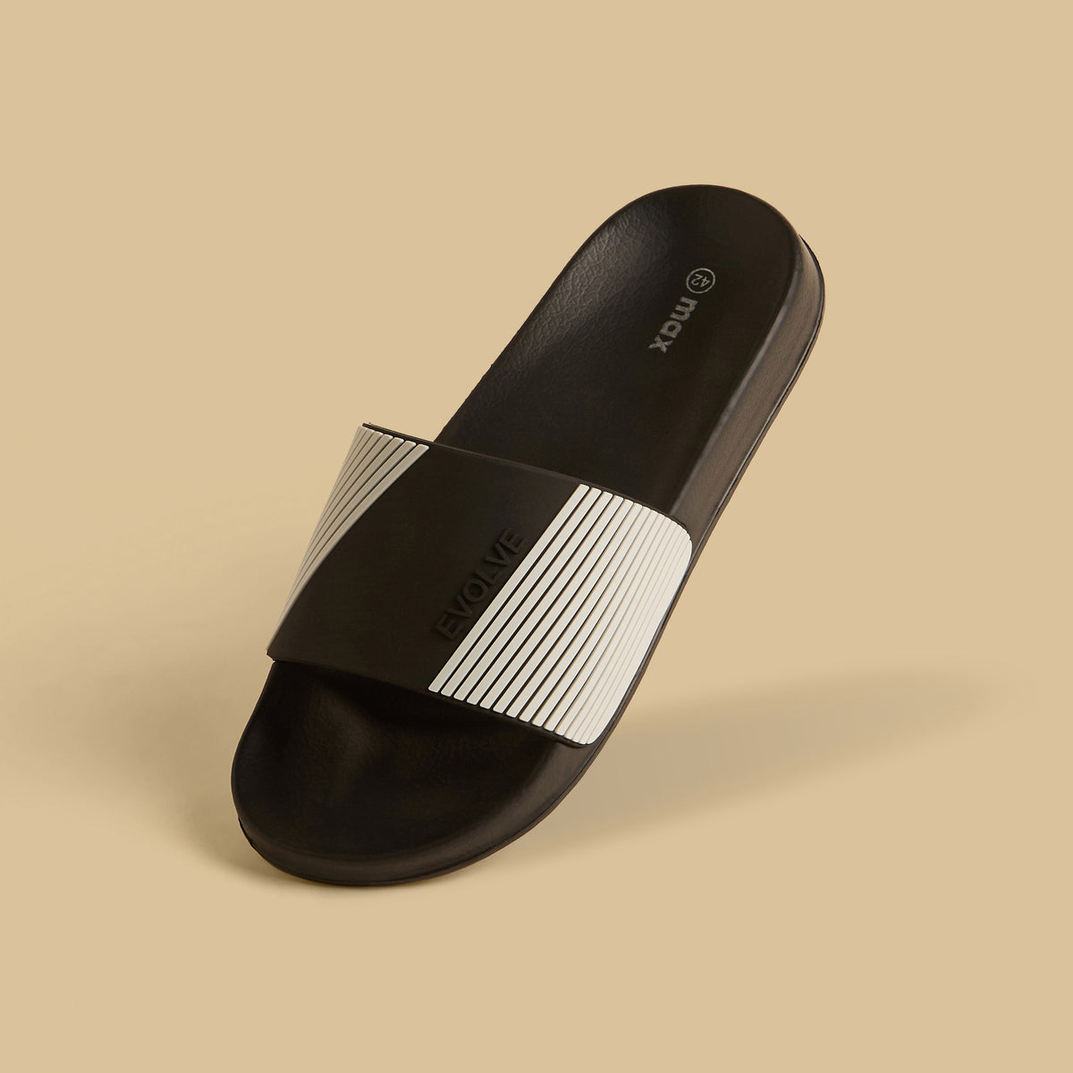 Max Text Embossed Beach Slides Black for Men - image 2