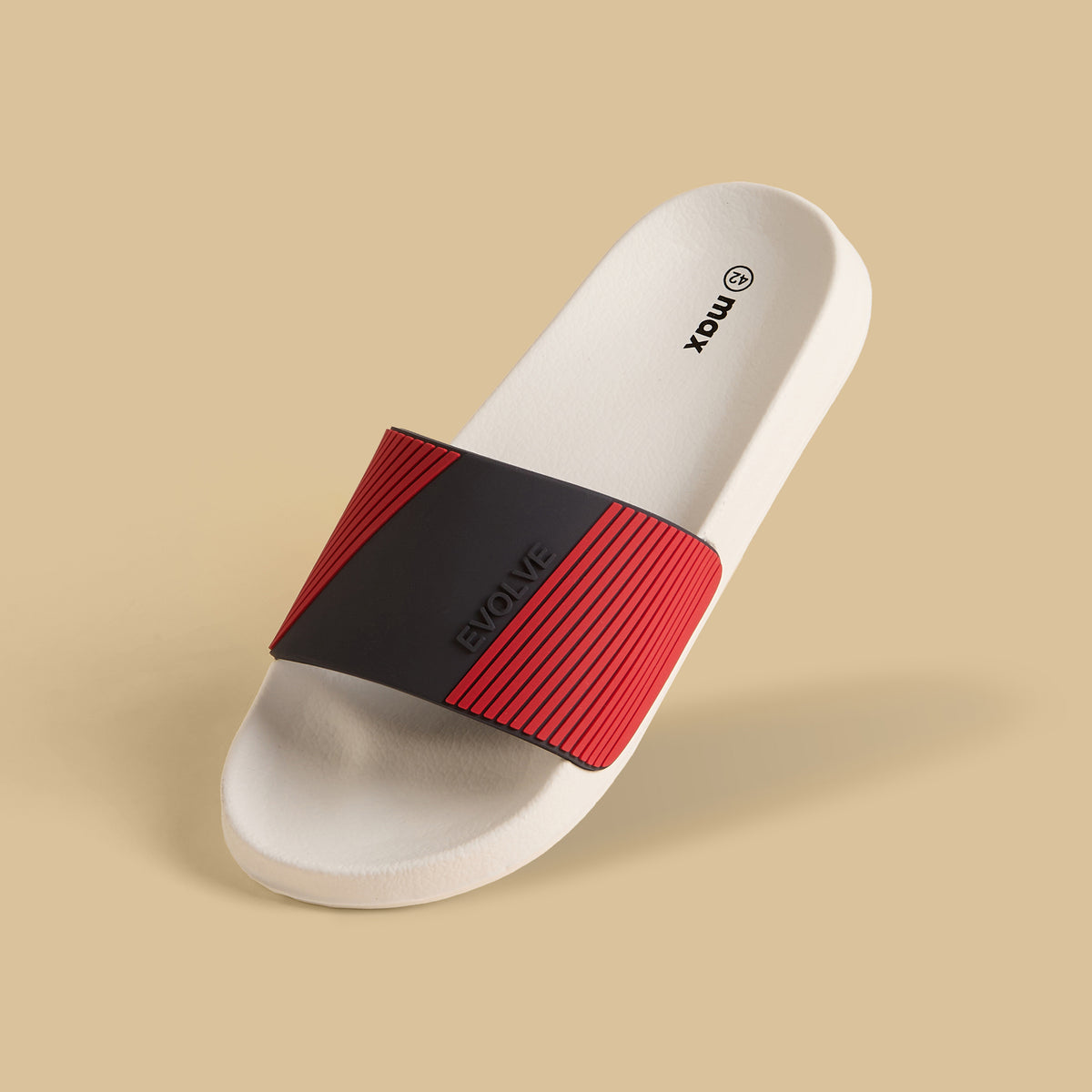 Max Text Embossed Beach Slides Blue for Men - image 2
