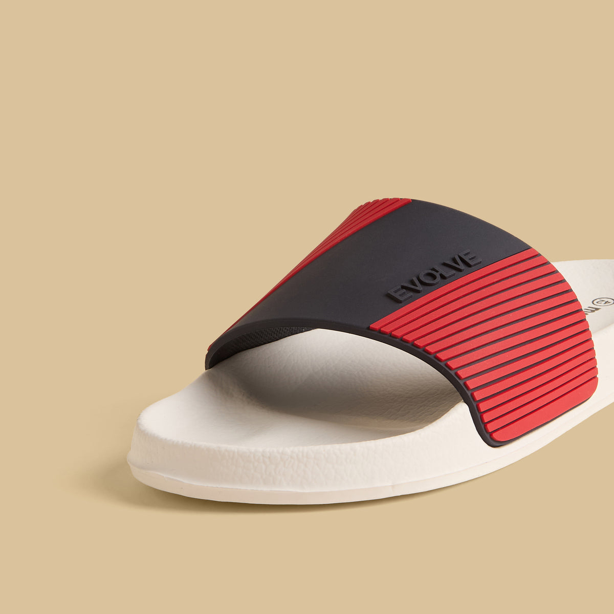 Max Text Embossed Beach Slides Blue for Men - image 4