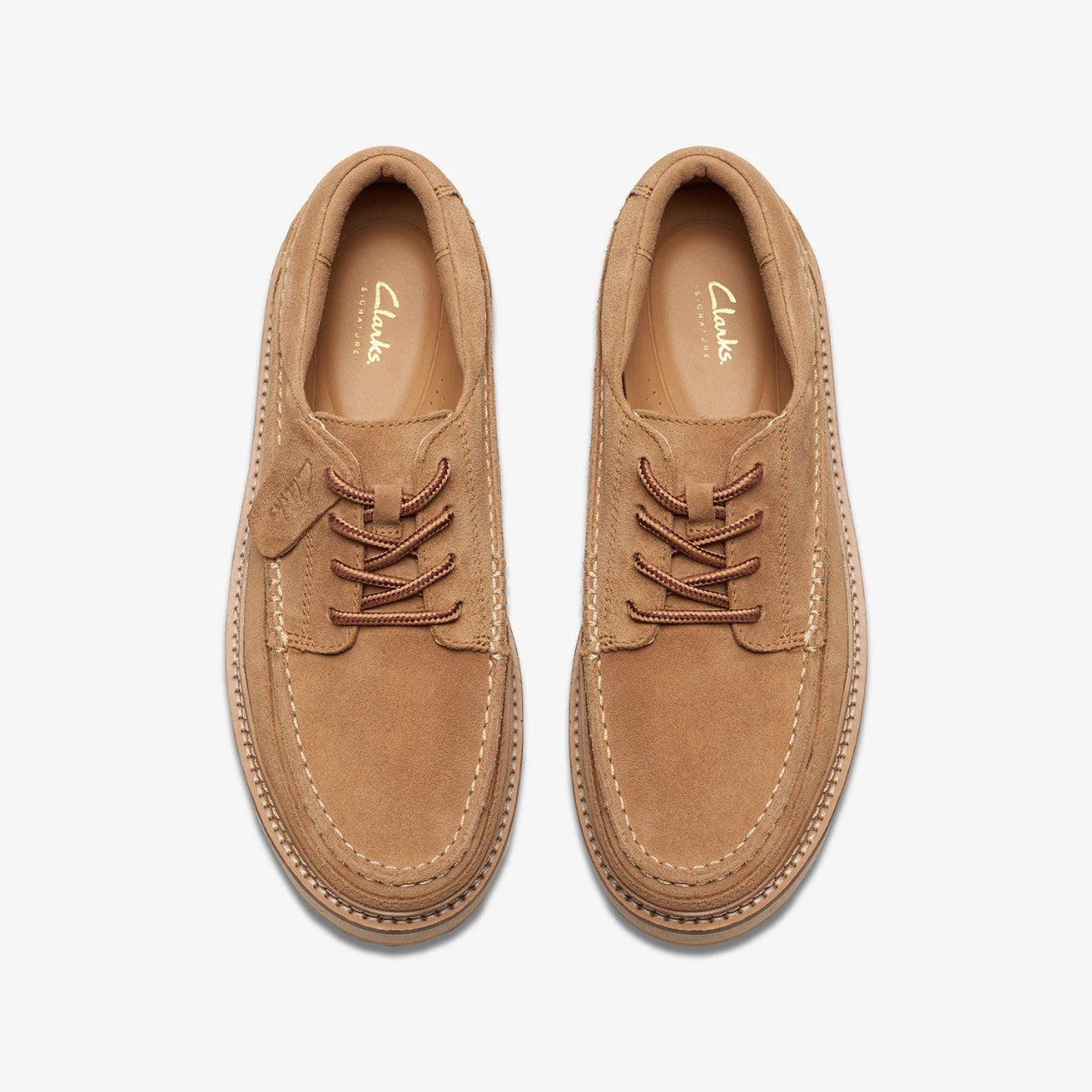 Clarks Mens Clarkhill Lace / Light tan suede