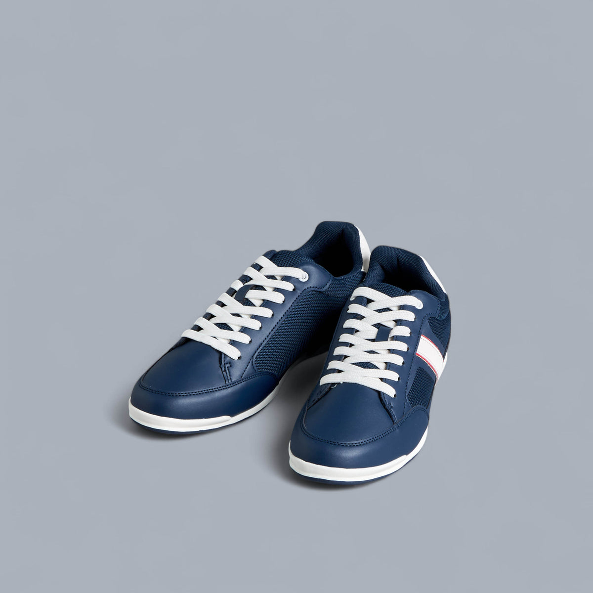 Max Textured Lace-Up Sneakers Blue for Men - image 2