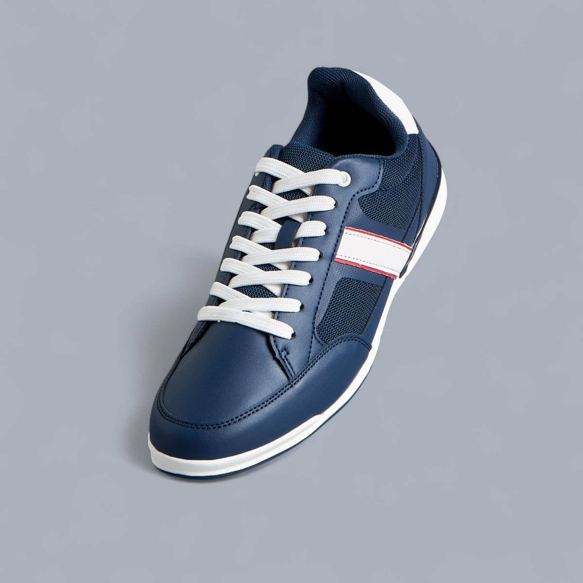 Max Textured Lace-Up Sneakers Blue for Men - image 1