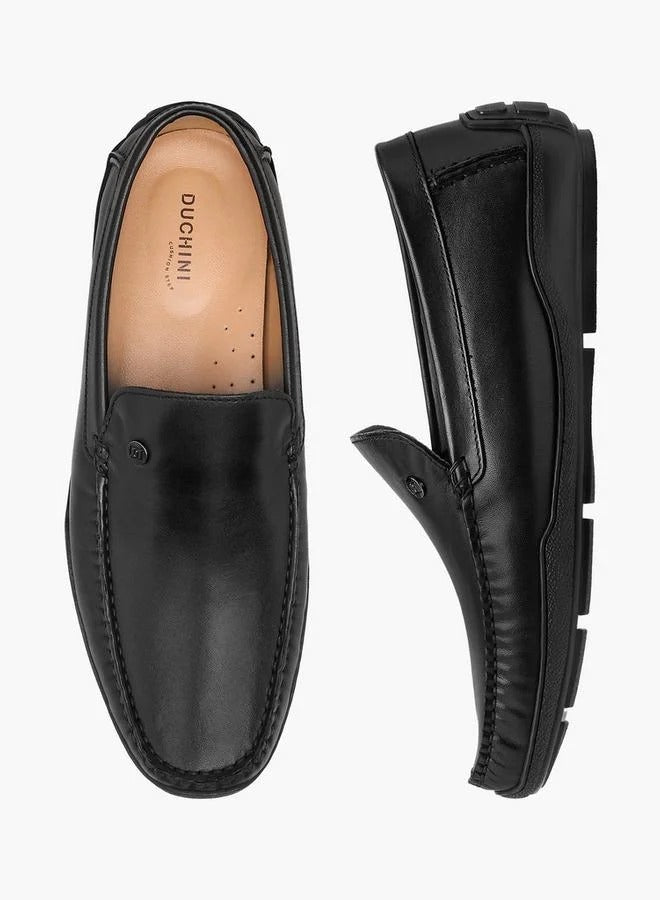 Mens Slip-ons Leather Moccasin by DUCHINI