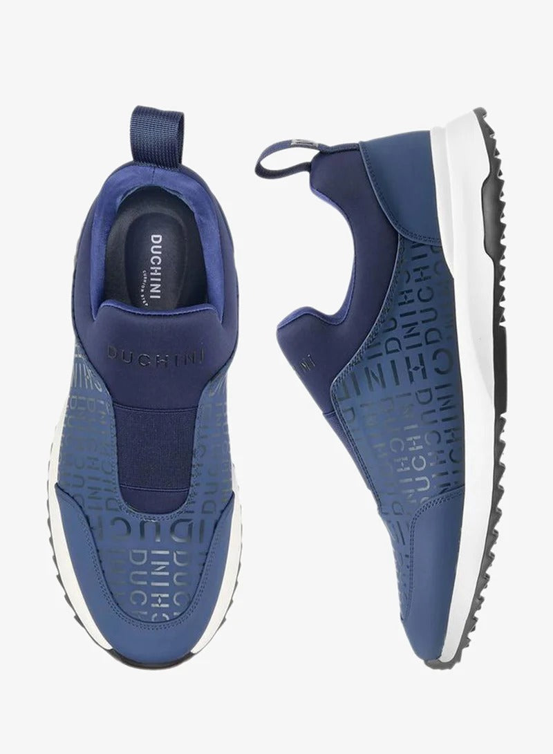 Duchini Mono Print Slip-On Sneaker Blue
