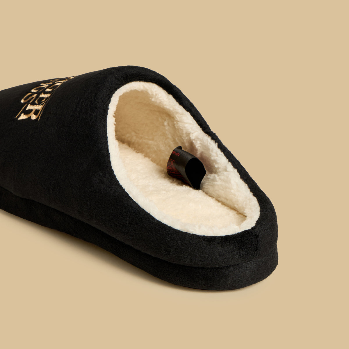 Max Stranger Things Embroidered Bedroom Slippers Black for Men - image 5