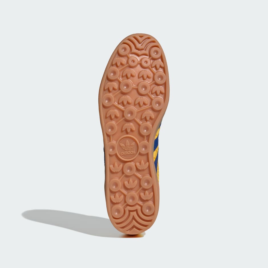 Adidas Gazelle Indoor Shoes - Bold Gold / Power Blue / Team Collegiate Red