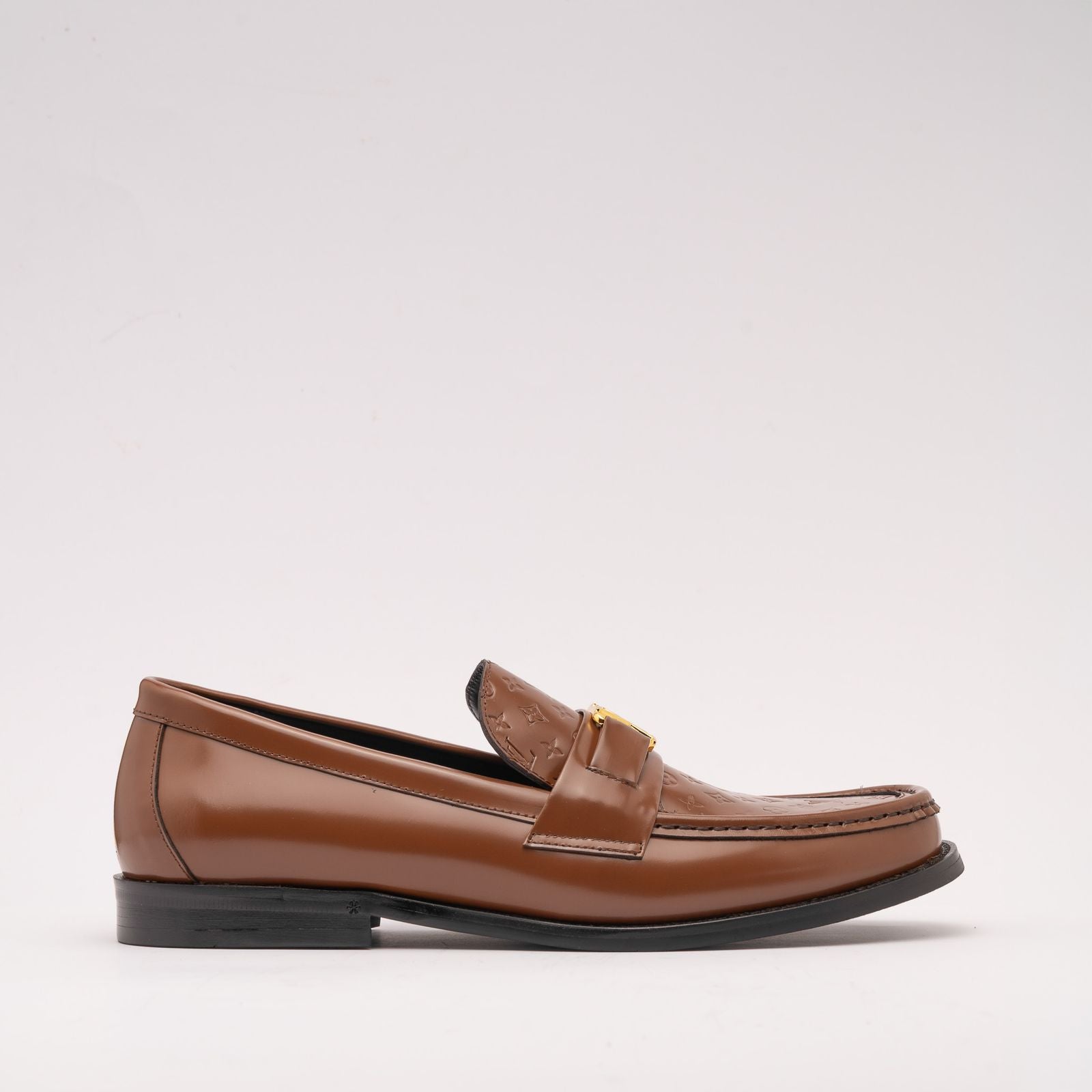 L.V Premium Major Loafer Embossed Brown
