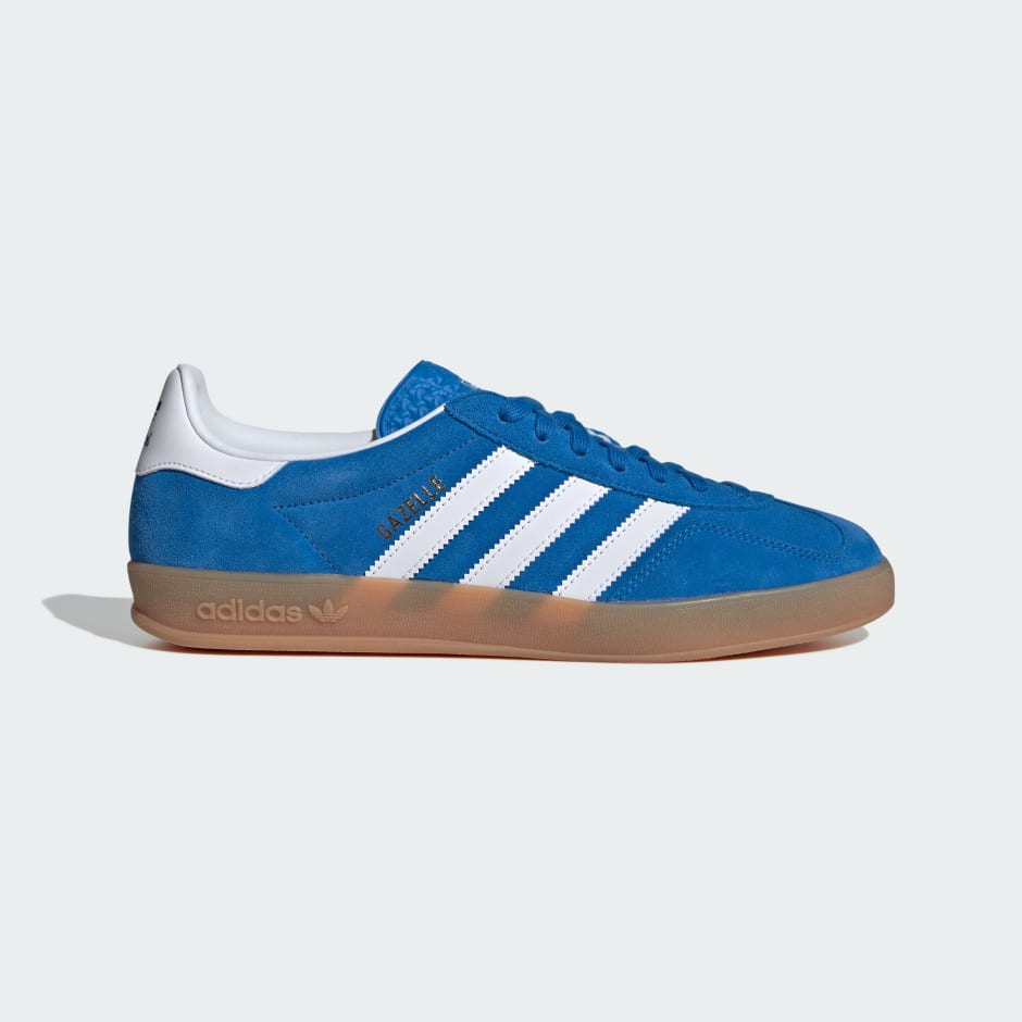 Adidas Gazelle Indoor Shoes - Blue Bird / Cloud White / Gum