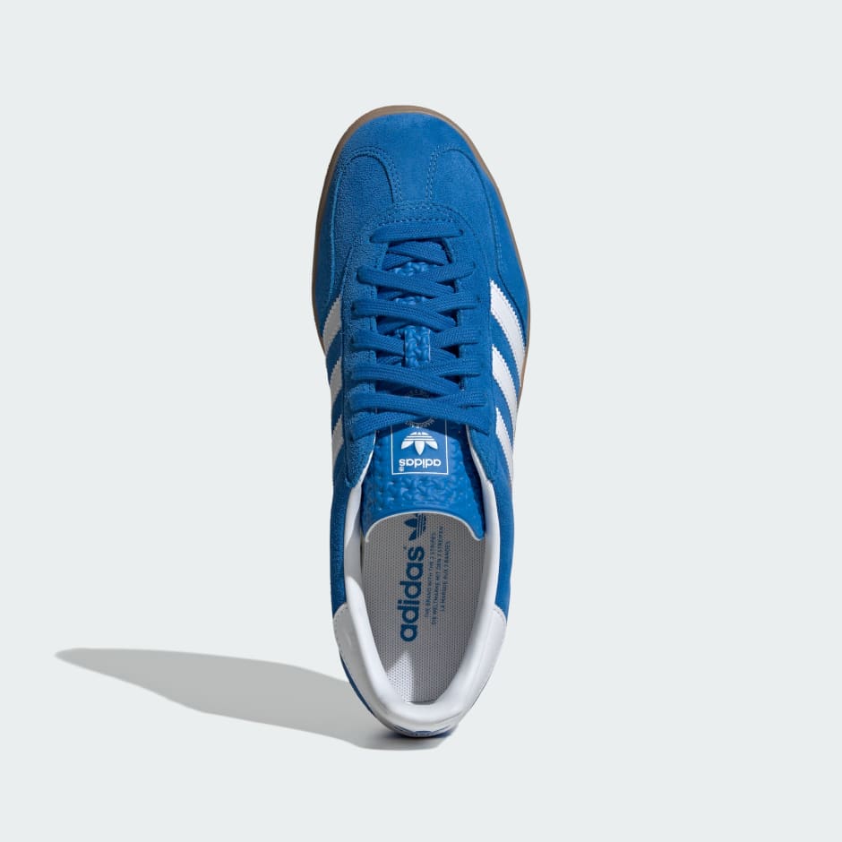 Adidas Gazelle Indoor Shoes - Blue Bird / Cloud White / Gum