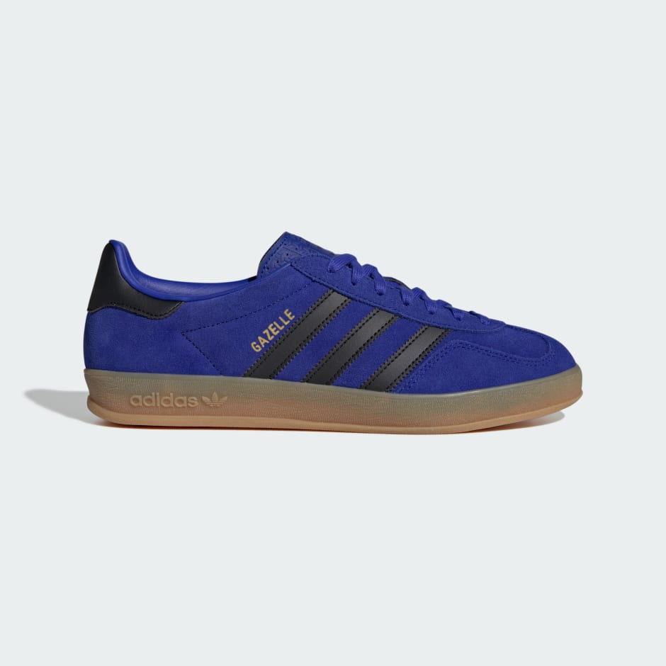 Adidas Gazelle Indoor Shoes - Lucid Blue / Core Black / Gold Metallic